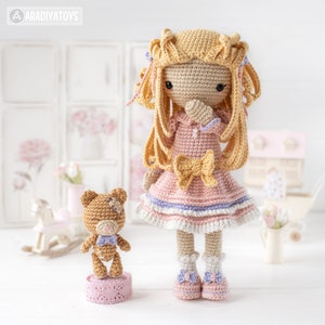 Crochet Doll Pattern Amigurumi Doll SHELLY tutoriel robe PDF fichier crochet modèle pour poupée amigurumi numérique par AradiyaToys DIY Handmade image 3