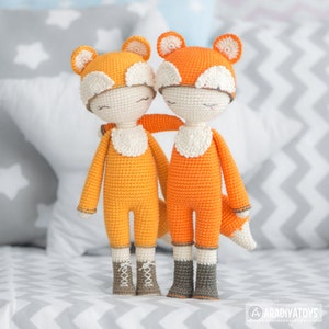 Friendy Laura the Fox from AradiyaToys Friendies collection / doll crochet pattern by AradiyaToys Amigurumi tutorial PDF file image 7