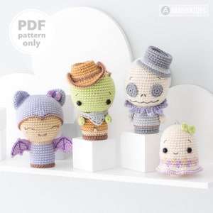 Halloween Minis set 2 from “AradiyaToys Minis” collection / crochet pattern by AradiyaToys (Amigurumi tutorial file), crochet mini