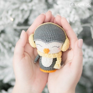 Christmas Ornaments Crochet Pattern Mini Amigurumi Set Santa Penguin Snowman Christmas Tree Xmas Decorations AradiyaToys Tutorial PDF file image 9