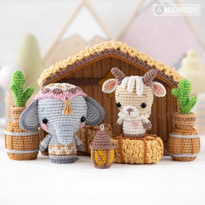7-in-1 Nativity Crochet Pattern Set Stable Goatling Elephant DIY ...