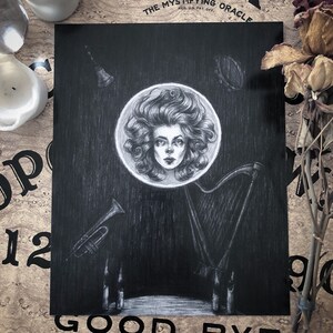 Madame Leota Fine Art Print Haunted Mansion Ghost Seance Foolish Mortal Dark Art Gothic Illustration image 1