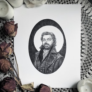 Laszlo Cravensworth - Fine Art Print - What We Do in the Shadows - Vampire - Gothic Illustration - Dark Art