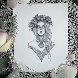 Aphrodite - Fine Art Print - Greek Goddess of Love - Venus - Pagan - Mythology - Gothic Fantasy