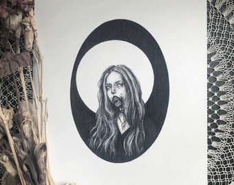 Ginger Snaps - Fine Art Print - Werewolf - Horror - Dark Art - Gothic Illustration