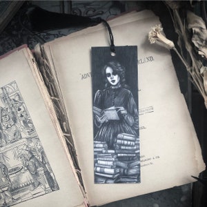 Bury Me in Books Bookmark - Gothic Victorian- Book Lover - Book Collector - Reader - Dark Art - Featuring artwork by Caitlin McCarthy