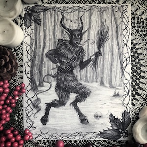 Krampus - Fine Art Print - Krampusnacht - Yule Monster - Creepy Christmas - Gothic Illustration - Dark Art