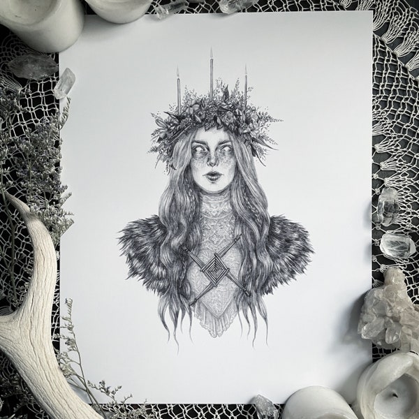 Brigid - Fine Art Print - Celtic Goddess - Pagan - Witch - Witchcraft - Irish Mythology