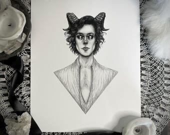 Pan - Fine Art Print - Greek God of the Wild, Nature, Fertility, & Shepherds - Faun - Pagan - Mythology - Gothic Fantasy