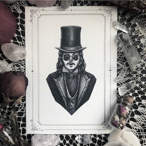 Dracula Karte - 13x18cm doppelseitige Karte - Valentinstag - Jahrestag - Gothic Romanze - Goth Liebe - Dunkle Kunst - Viktorianischer Vampir