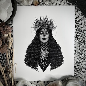 Pele - Fine Art Print - Hawaiian Goddess of Volcanos, Fire, & Lava - Pagan - Mythology - Gothic Fantasy