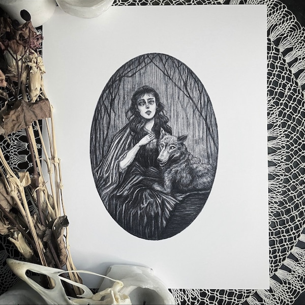 The Gesellschaft der Wölfe - Fine Art Print - Werwolf - Märchen - Dark Art - Gothic Illustration