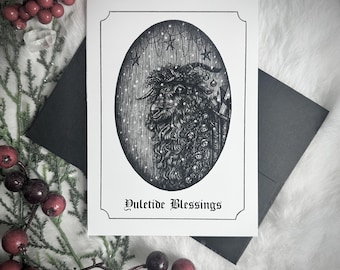 Yule Goat - Holiday Card - Yule - Winter Solstice - Yuletide Blessings - Magick - Pagan - Witchcraft