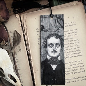 Edgar Allan Poe Bookmark - Gothic Literature - Dark Academia