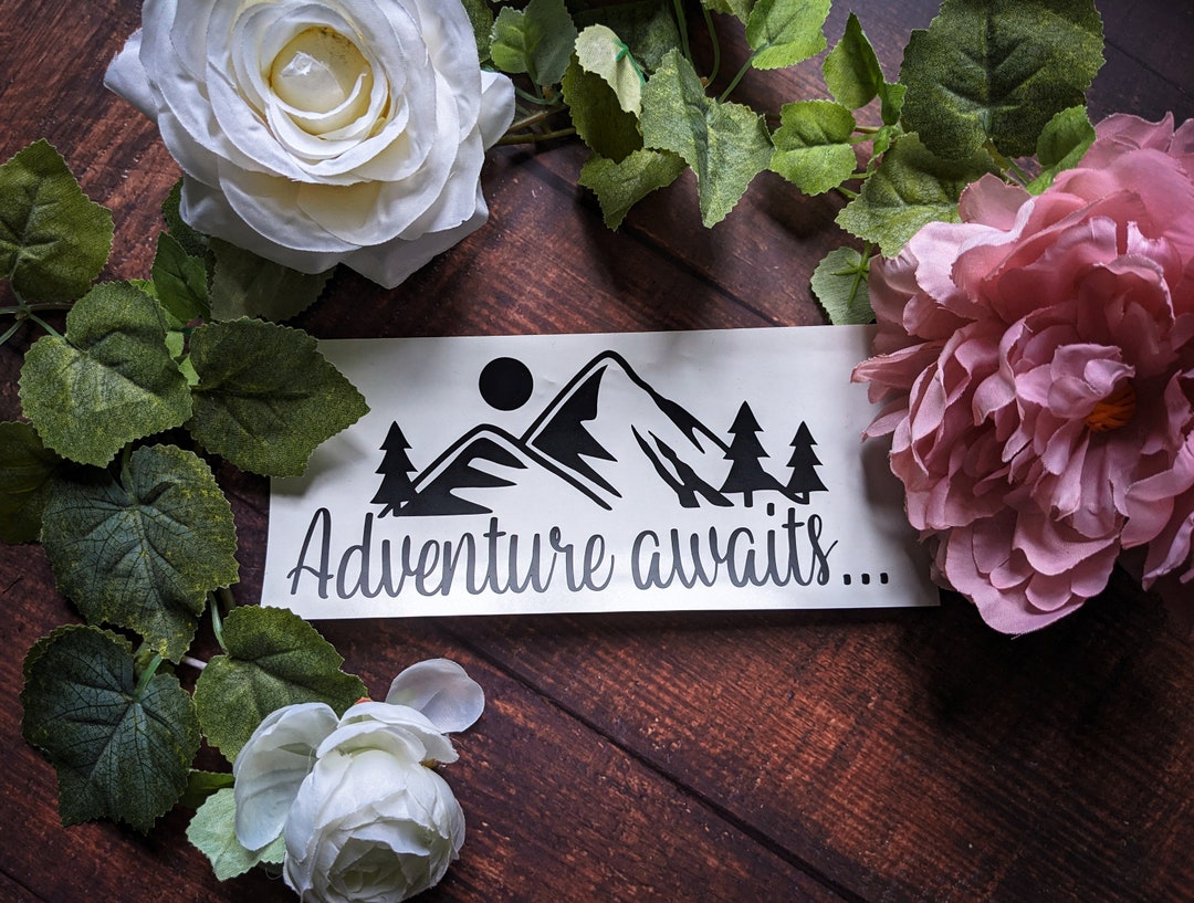 Adventure Awaits Vinyl Car Decal, Window / Bumper Sticker - Etsy