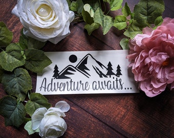 Adventure awaits - Vinyl car decal, window / bumper sticker