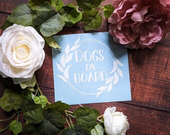 Dog on board, Dogs on Board - Vinyl car decal, window / bumper sticker