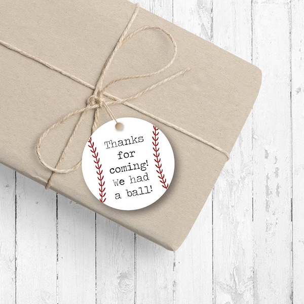 Baseball Favor Tags (set of 24) - for Birthday party or Baby Shower
