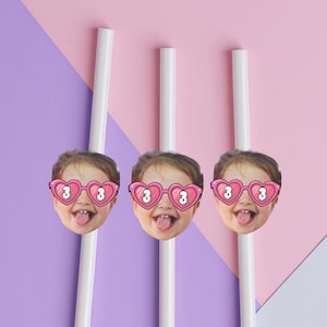 Threenager Straws | 3rd Birthday Party Decorations | Little Miss Threenager Banner Drink Stirrers Confetti