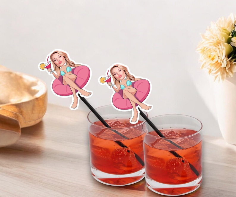 Custom drink stirrers for martinis and bikinis bachelorette party