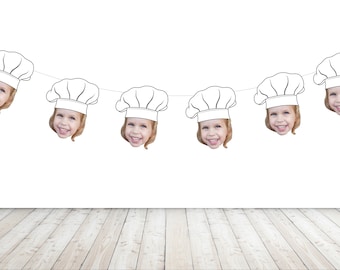 Chef Banner Customized with Picture - Pizza Party Decor