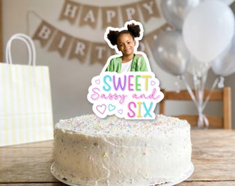 Sweet Sassy and Six Party Decorations | 6th Birthday Party Decorations | Face Decor