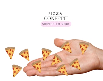 Pizza Confetti, Pizza Party Decorations, Culinary School Graduation Table Decor, Pepperoni Pizza Birthday Party, Slice Slice, Baby Shower