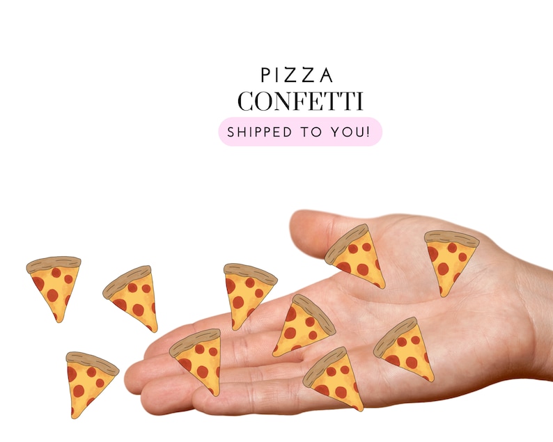 Pizza confetti for pizza party