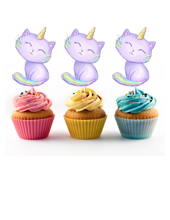 12 pack Unicorn Cake Decorations 