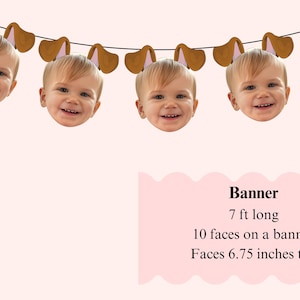Dog banner with face and dog ears
