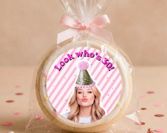 Look Who's 30 Photo Stickers | Party Favor Stickers | Cookie Stickers