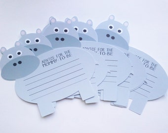 Hippo Advice Cards for Baby Shower (12ct)