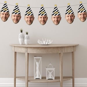 personalized 50th birthday photo garland