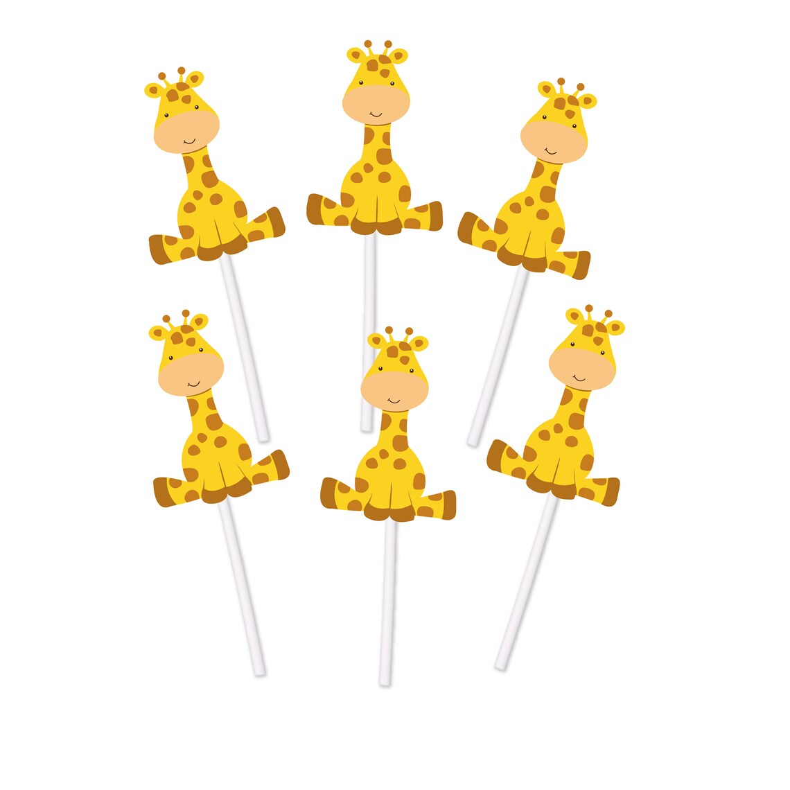 Giraffe Cupcake Toppers for Birthday Party or Baby Shower 12 Etsy
