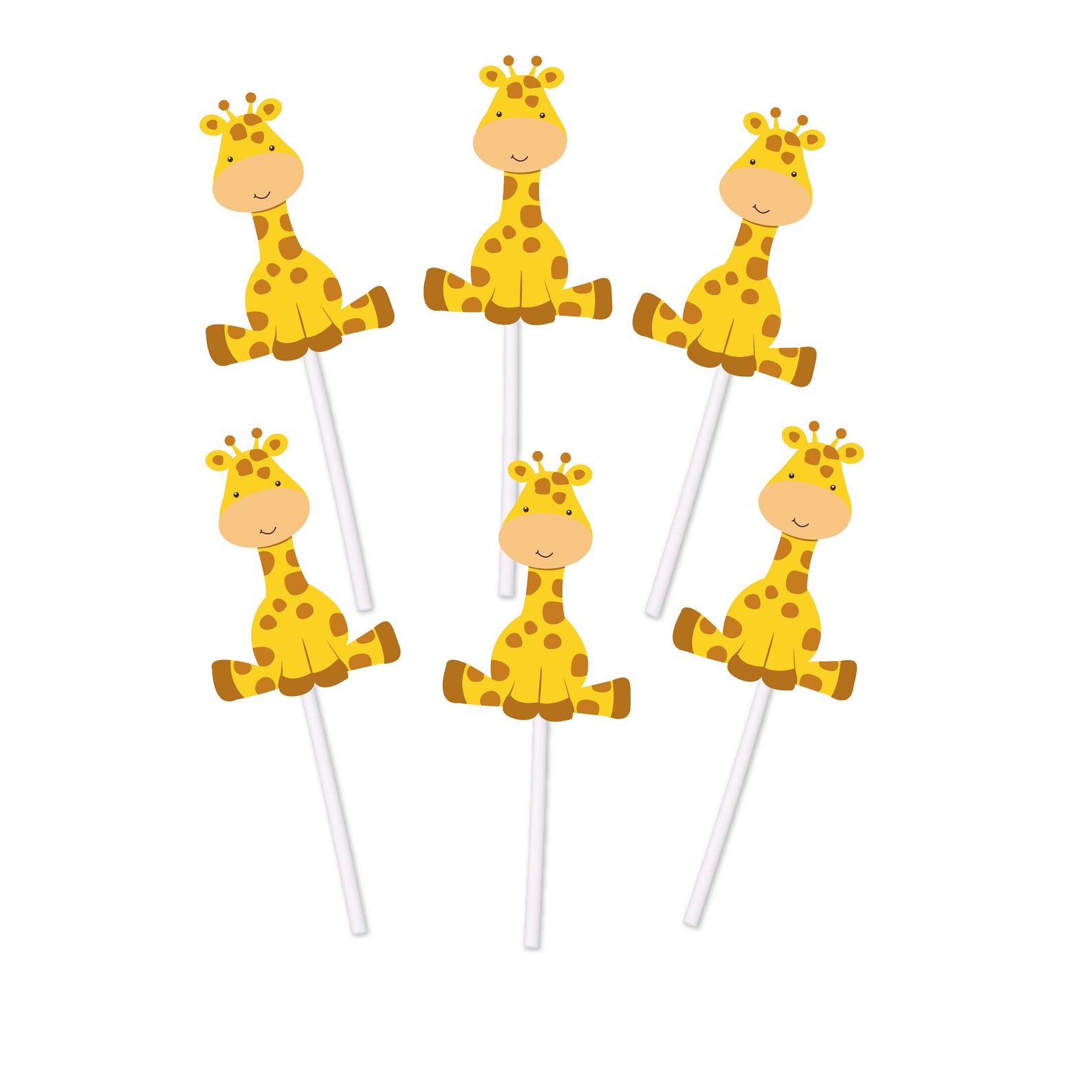 Giraffe Cupcake Toppers for Birthday Party or Baby Shower 12 - Etsy