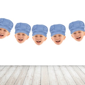 Conductor Face Banner - Pre-strung - Personalized Photo Banner, Train Birthday, Chugga Chugga Two Two, All Aboard, Decorations, Garland