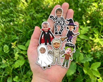 Halloween Confetti and Personalized Photo Decorations for Halloween Party | Witch Ghost Vampire Skeleton