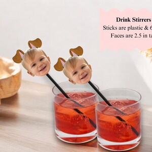 face drink stirrers with dog ears for two let the dogs out party