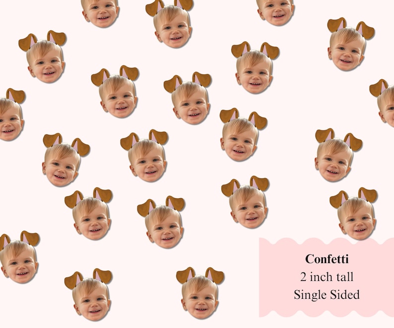 customized dog confetti with photo
