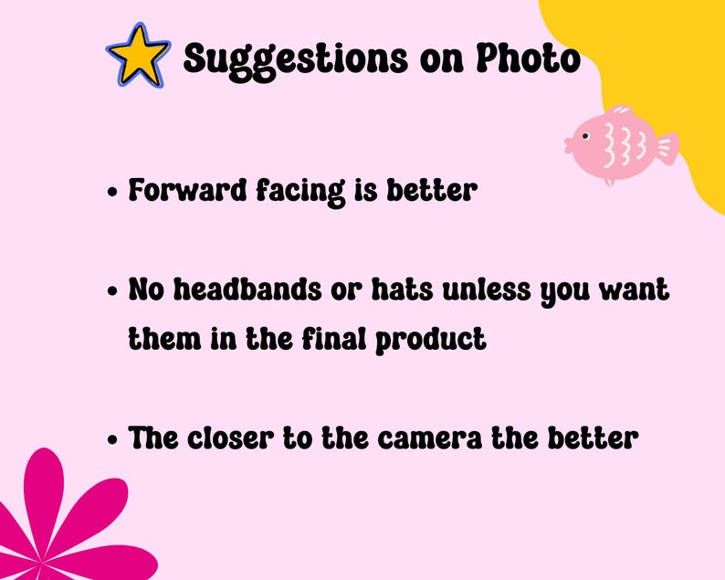 I recommend a forward facing photo for your 0th birthday photo banner