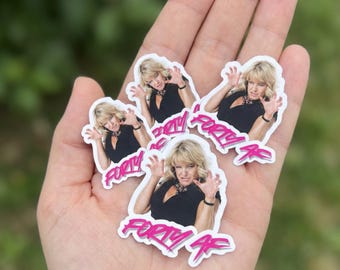 Forty AF Confetti and Party Decorations | 40th Birthday Ideas | Face Banner Confetti Stickers Cupcake Toppers