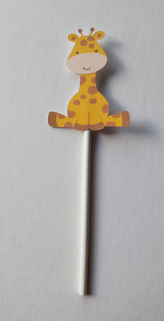 Giraffe Cupcake Toppers for Birthday Party or Baby Shower 12 Count Jungle  Theme, Party Decorations Supplies, Animal, Baby, Picks 