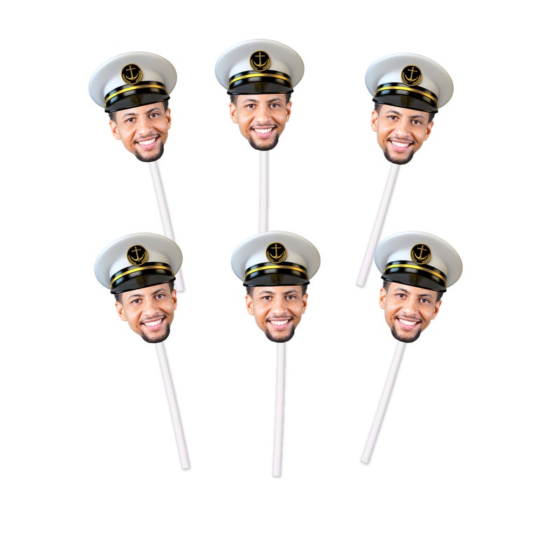 Naval Cupcake Toppers With Custom Face Photo 12 Count Etsy