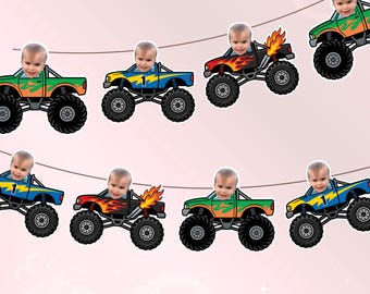Pancarta de Monster Truck / Decoraciones para la fiesta de cumpleaños de un niño