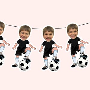 Soccer Banner | Senior Night | Soccer Themed Birthday Party | Soccer Ball Face Banner | Boys Party Decorations | Soccer Tournament