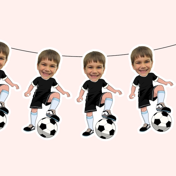 Soccer Banner | Senior Night | Soccer Themed Birthday Party | Soccer Ball Face Banner | Boys Party Decorations | Soccer Tournament