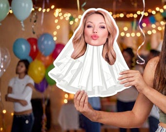 Bride Really Big Head for Bachelorette Party| Large Head Cut Out | 1 ft 2 ft 3ft 4ft |