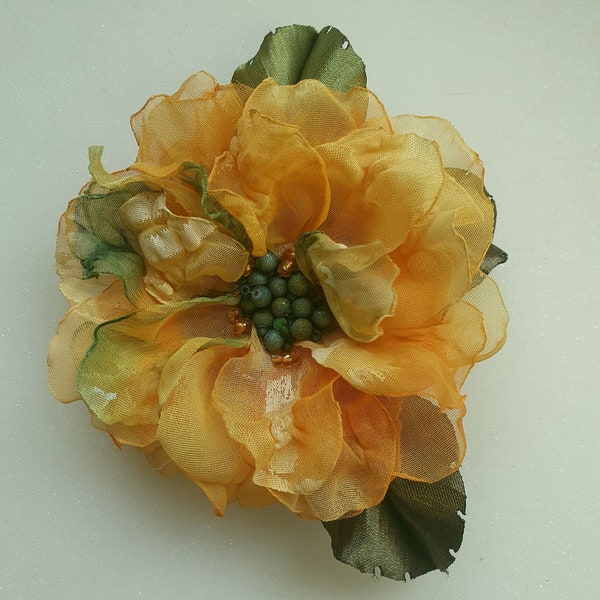 Wedding dress accessories, bridal dress accessory, yellow,blue,white,violet,apricot,salmon  color flower brooch .Choose your colour.