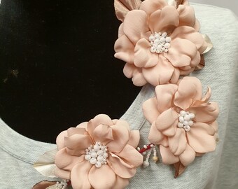 Wedding hair/dress accessories, flower clip and pin, floral hairpiece, bridal hair accessory, ivory,peach,violet,grey flower hair clip.