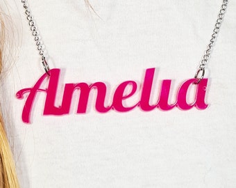 Personalised name necklace, name necklace, customised necklace, personalised necklace, Acrylic name necklace, teenager gift, gift for her